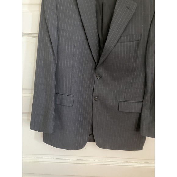 Ralph Lauren Blazer Sz 44 Black Pinstripe Sport Coat - Picture 2 of 10